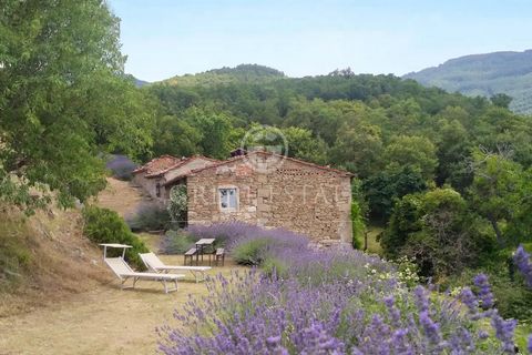 This charming stone house of approx. 200 sqm is reached through a 500 m gravel road, it is immersed in the green countryside of Loro Ciuffenna and has a great privacy. The country house is on two levels composed as follow: Tthe ground floor houses a ...