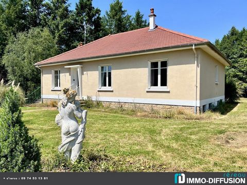 Fiche N°Id-LGB143279 : Boussac, sector Near the city center, Villa of about 107 m2 including 6 room(s) including 4 bedroom(s) + Land of 4957 m2 - View : Garden - Construction 1970 Stones - Additional equipment: garden - balcony - garage - fireplace -...
