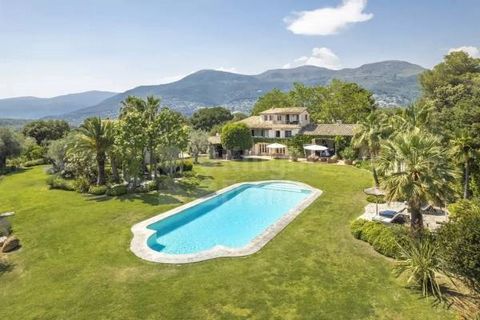 In the most sought after secured domain in the area this beautiful stone property rests on the top of the hill within a 1,2 hectare of private park land with stunning sea, village and coastal views. The main villa offers a large entrance hall with be...