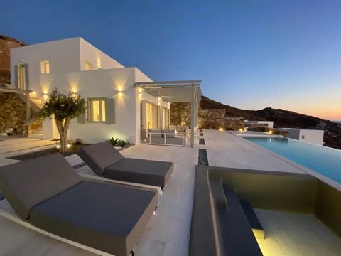 Breathtaking villa afor sale in Syros island. This villa is the essence of sheer luxury and sophistication. Located in a fine and secluded complex with its stair-leading private beach, a few minutes from Galissas, the crispy-white villa enjoys a perf...