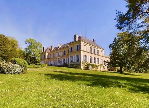 Approached through impressive entrance gates and a tree-lined avenue, this elegant 19th century chateau offers impressive light-filled reception rooms, 9.6 ha (23 acres) of glorious parkland with terraces, an in-ground pool and extensive woodland run...