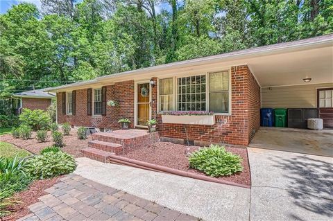 Gorgeous all brick renovated home in Medlock Park, in highly rated Fernbank School district. Home sits on a private cul-de-sac with a wooded natural undeveloped area across the street that will never be disturbed. Beautiful oasis! Incredible natural ...