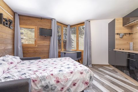 In the center of the resort, opposite the Children's Village, studio of 20.32m2 completely tastefully redone will meet your expectations. from a small pied-à-terre in the mountains. In the entrance, a separate toilet, a bathroom and a living room wit...