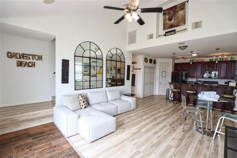Welcome to your island oasis near Jamaica Beach in Galveston! This gem features a brand-new roof and flooring, ensuring comfort and style. Step onto the second-floor deck to soak in the coastal breeze from your private, brand new hot tub, offering re...