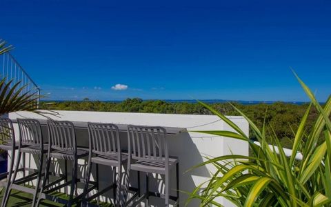 Luxury Penthouse set against Native bushland of the Bribie Island Foreshore Expansive Ocean Views & Stunning Sunrises Open for inspection Saturday 29th June 11:00am As you enter to your right is your living room, to the left is the Hamptons style kit...