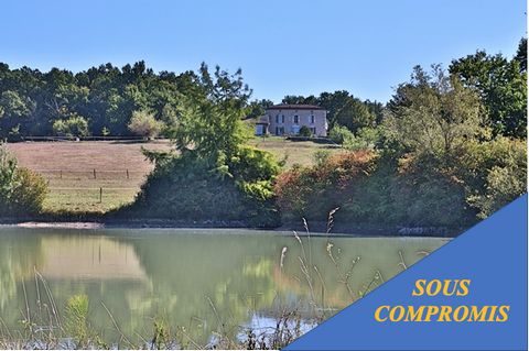 BAJO COMPROMISO - Esta hermosa casa girondina se encuentra en una posición dominante con magníficas vistas. Con sus 8 hectáreas de terreno y su estanque, le ofrece una casa encantadora con amplias habitaciones, dependencias, talleres y un segundo alo...