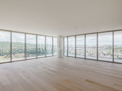 Brand new 4-bedroom apartment with 234 sqm of gross private area, a 46 sqm balcony, four parking spaces, and a storage room, located in the Infinity Tower with a swimming pool in Campolide, Lisbon. The apartment features four ensuite bedrooms, all wi...