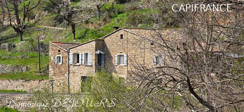Ardèche, proche de la vallée de la Glueyre, amoureux de la nature et du calme, maison en pièrres à rénover avec terrains attenants et une source