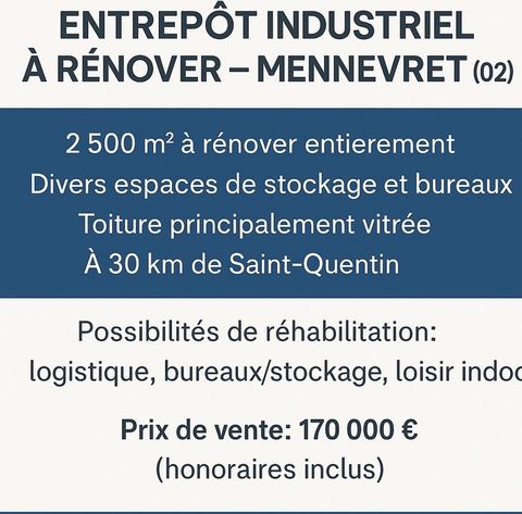 Local/bureau à vendre MENNEVRET (02)