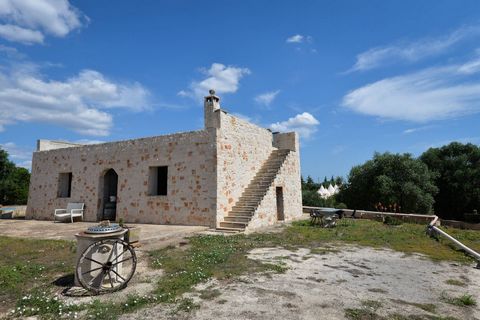 characteristic farmhouse still in its raw state, immersed in the splendid countryside of the white city, Ostuni, on the provincial road to Francavilla Fontana, just 4 km from the town. The farmhouse, of about 140 square meters, consists of a large an...