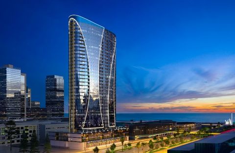 APARTMENTS WITH GUARANTEED INCOME 38 5 sq.m. in a luxurious skyscraper Price just 64 000 Details Country Georgia resort on the Black Sea Apartment of 38 5 sq.m. with 1 bedroom and a 7 3 sq.m. terrace Already with finishing Floor 12 34 Just 350 meters...