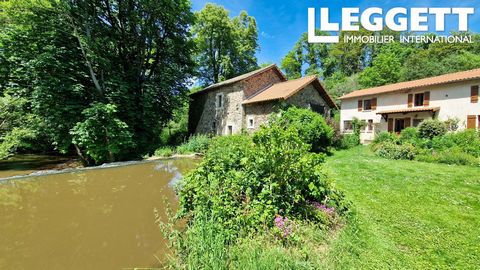 A29905TSM16 - Gelegen aan het einde van een laan op een zeer privé locatie aan de rivier. Geweldige woning voor natuurliefhebbers of iemand die een inkomen uit een woning wil hebben. 50 km naar de luchthaven van Limoges en op slechts 4 km van de stad...