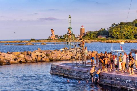 Stay in Svaneke's former sawmill At Svaneke Sawmill you get a historical base for your stay on Bornholm. The old crane still stands in front of the building. In the beautiful building you will find 6 holiday apartments. Svaneke Sawmill offers peacefu...
