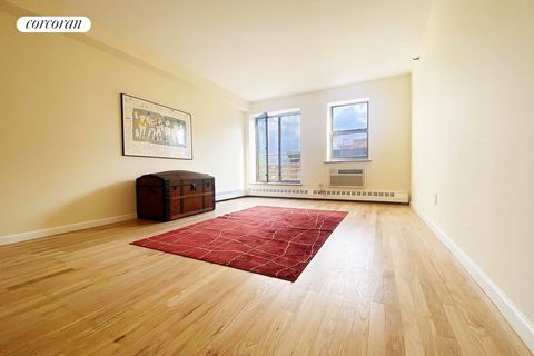 This spacious two bedroom, two bathroom Coop home features a Southern exposure overlooking 119th Street. The corner Primary bedroom has two exposures and includes a walk-in closet and an en-suite windowed, bathroom facing East. This apartment has jus...