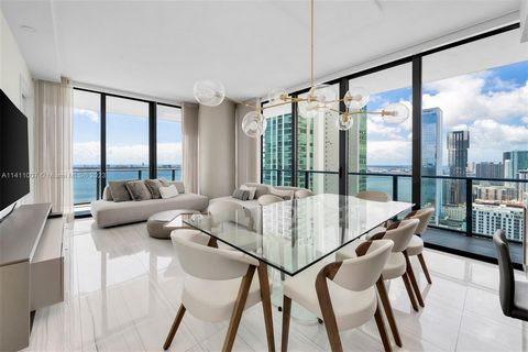 Experience unparalleled luxury and sophistication in this exquisite 4bed/4.5bath turnkey unit situated in an exclusive waterfront location. Natural light floods the space through ceiling glass panels, creating a bright and inviting ambiance. Relax on...