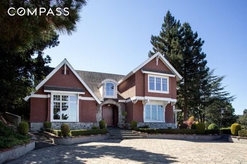 Exceptional half acre+ with bay views in sought after Emerald Hills custom home built with meticulous attention to detail, soaring ceilings and built to integrate the backyard with home. Local artisan designed stone and ironwork. Outstanding floor pl...