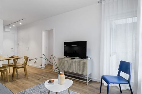 ## Space This is a bright and cozy 1-bedroom apartment with a balcony and big windows. The accommodation features a living room area with a sofa bed, free WiFi, a 4K TV with satellite channels. The bedroom has a comfortable queen size bed with linens...