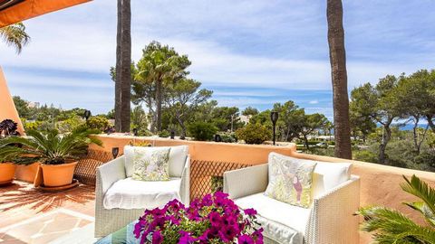 Mallorca Real Estate: This flat, modernised in 2020, is located in an exclusive residential area in Nova Santa Ponsa, in the southwest of the island of Mallorca. The sunny flat has a living area of approx. 115 m2 and has 2 bedrooms, 2 bathrooms (one ...