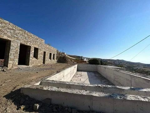 Located in the charming area of ​​Kalami, Paros, this unfinished villa offers 200 sq.m. living space on a plot of 1000 sq.m. in a residential area. Boasting three bedrooms and four bathrooms, this villa has a modern design with stone elements and a f...