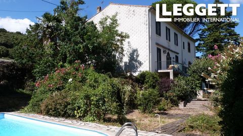 A22865LHS34 - The garden of this house is a paradise! Under a lime tree the dining table awaits; arbours of flowers lead to the swimming pool, and way below runs the river, which is joined by a stream which runs through the garden. The house is large...
