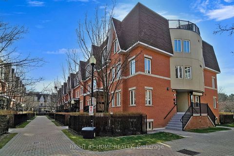 The condo townhome is a beautiful end unit with a large private terrace ideal for barbeque and entertaining. It is located in Olde Thornhill Village. Ready To Move In, Excellent Condition, Close To All Amenities, Shopping Centre, Bank, Restaurant, Li...