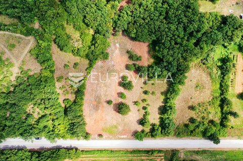 This beautiful rectangular building plot is located in a quiet location not far from the main road, near holiday homes in a small town not far from Barban. It has an area of 772 m2, has a regular shape and is located in a built-up construction area. ...