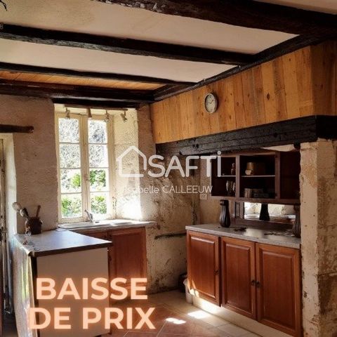 Charming house to renovate, offering exceptional potential to create your little paradise of absolute tranquility! Located in a peaceful environment, this house of 83m2 includes a spacious living room/kitchen of 35m2, 3 bedrooms, shower room, dry toi...