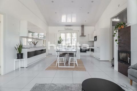 A bright and stylish Scandinavian home where the feeling of space is created by the high interior ceiling. The island-like open kitchen has plenty of storage and counter space and can accommodate even the whole family to cook together. In the living ...