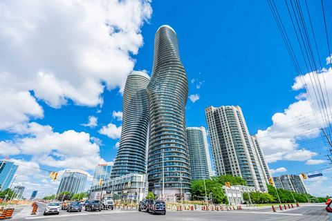 Welcome Home, Wecome to this Unique, Award Winning, Iconic, Marilyn Munroe Building In Absolute World! Spacious 2 Bed, 2 Bath Unit With 970 Sqft Including 160 Sqft Of Wrap Around Open Balcony. Executive Concierge, Car Wash Bay In Underground. Profess...