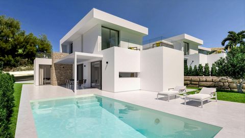 Luxury detached villas with mountain & sea views in Benidorm . Luxury villas with 3 bedrooms and 3 bathrooms with sea views in Benidorm. They have an American kitchen with a living-dining room, a terrace with magnificent views over the sea and Benido...