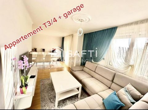 Appartement traversant T3/4 + garage + cave