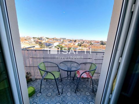T3 au 6e étage, véranda, balcon, cave et parking