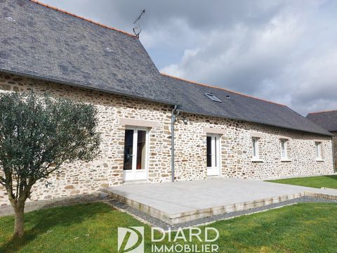 New, only within our DIARD Real Estate Firm, beautiful property for sale, in the countryside of PERTRE with this magnificent stone farmhouse of 173 m2 comprising: On the ground floor: Entrance hall, spacious fitted and equipped kitchen of 16.50 m2, l...