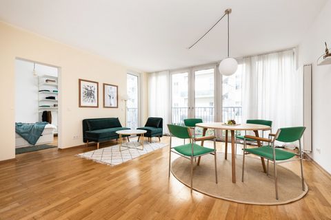 - Free bi-weekly apartment cleaning included! - Spacious 1-bedroom apartment with a sunny balcony - Located on the energetic and lively area around Friedrichstrasse - Steps away from the river Spree - Next to U-Bahn, S-Bahn, and train station (Friedr...