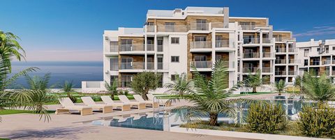 Apartment with sea views in a new residential complex on the seafront in Denia. The residential complex, consisting of three blocks with two swimming pools for adults and children, with garden areas, parking spaces with pre-installation for charging ...