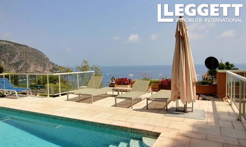 A27272BC06 - Let yourself be captivated by this villa's beautiful view of the sea from basically every room. Located at a sought after address in Eze-sur-Mer. The house is built over few levels, to take you between the floors an elevator is offered. ...