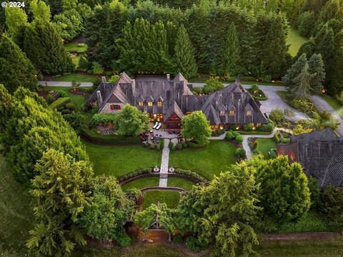 Find yourself transported to the European countryside in this French Norman wine-country inspired estate. Designed by Portland Architect Jeffrey Miller, this breathtaking home and it's spacious guest quarters sit on a secluded 4.34 acre lot, just 15 ...
