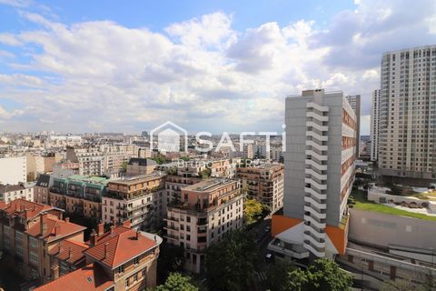 Paris 15e BEAUGRENELLE, étage élevé, 3 pièces 77m2 Vue et luminosité