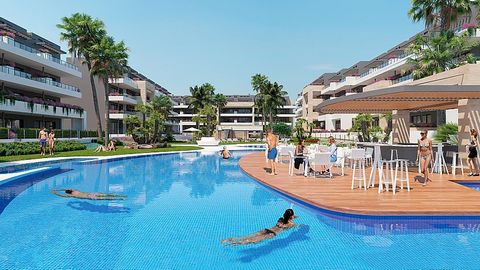 Luxuriöse Apartments mit 2 Schlafzimmern in Meeresnähe in Playa Flamenca. Dieses Wohnhaus befindet sich neben Playa Flamenca, Einkaufszentren und ist mit der Autobahn AP-7 verbunden. In einer idyllischen Umgebung am Meer können Sie in einer idyllisch...