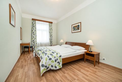 Family Apartment with two bedroom, living room and kitchen is ideally located in apartment hotel with 24 hours english speaking reception at the most prestigious and beautiful part of Prague called Královské Vinohrady. In the close surrounding you wi...