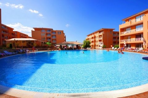 KC Properties is pleased to offer you this furnished studio apartment situated in the outskirts of Bulgarian biggest resort – Sunny beach. The property is part of Sunny day 6 - a holiday village with 5 outdoor pools, restaurant, supermarket, pool-bar...