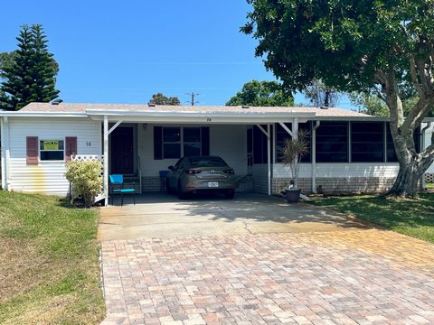 2/2 Palm harbor in gated community in quiet Sebastian this home has a split plan and also has a new roof and updated plumbing. There is a large porch with vinyl sliding windows or just use the a/c on the porch. Close to the beaches and shopping this ...