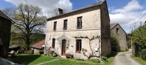 Nestled into the hillside of a small hamlet 10 mins from the village of Lauriere is this cute old stone country cottage which was part of a farming family community in years gone by, approaching the property through a narrow street lined with half a ...