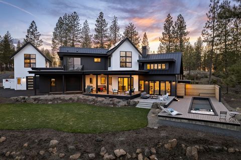 Live. Work. Play. This stunning custom home in Bend's Westgate neighborhood, completed in 2023, sits on 2.5 private acres and features 3 bedrooms, a large swoon-worthy office/guest space, 4.5 baths with radiant flooring in the main bath, and a 40-foo...
