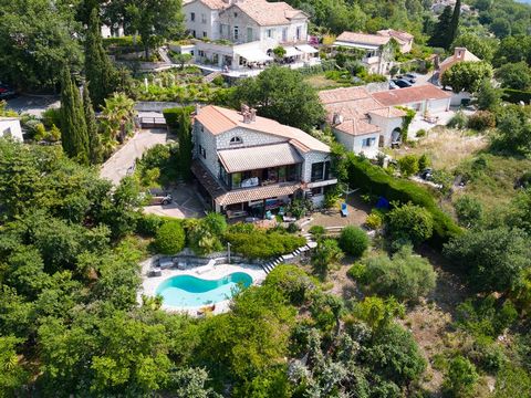 Discover your new home—a sizable Provençal masterpiece in the idyllic hills of Saint Jeannet, France. This captivating stone manor boasts eight splendidly appointed rooms, panoramic views of the village, Baou de Saint Jeannet, and the Mediterranean S...