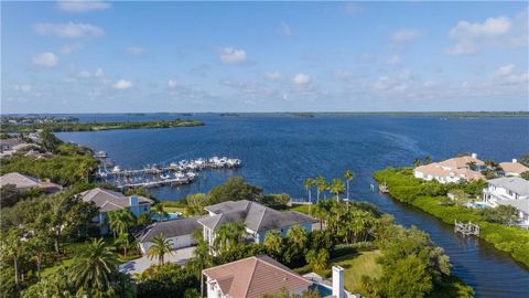 Coastal elegance defines this imposing 5 bdrm, 5 ba home! 5600+ sq ft of sumptuous finishes overlooks the Indian River on over 2/3 acre. Sweeping water views across the Intracoastal, magical sunsets mark this captivating setting. Extensive detailing ...