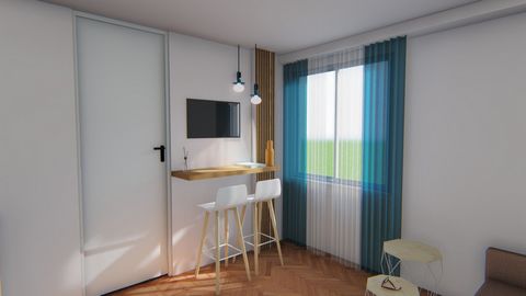 Flat is 36 square meters big. It has big hallway where you can put your jackets and check yourself in the mirror before go outside. kitchen and living room are conected in one bigger room. In kitchen you can find machine for washing dishes and also l...