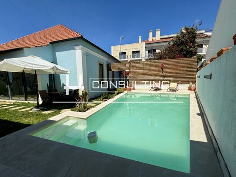 Villa with Pool in the Historic Center of Oeiras   Description: House completely rehabilitated inside and out, remodeling the interior space with contemporary lines and respecting all the exterior base of it. We enter the villa through the garden are...