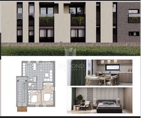 Location: Istarska županija, Poreč, Frata. Istria, Poreč area This modern new building is located 6 km from Poreč. The apartment is located in a smaller building with 6 apartments with a total area of 56m2. It consists of 1 bedroom, bathroom, kitchen...