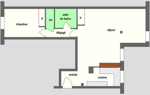Appartement T2 à vendre 76000 ROUEN centre rive droite, surface habitable 57.70 m2 au 1er étage